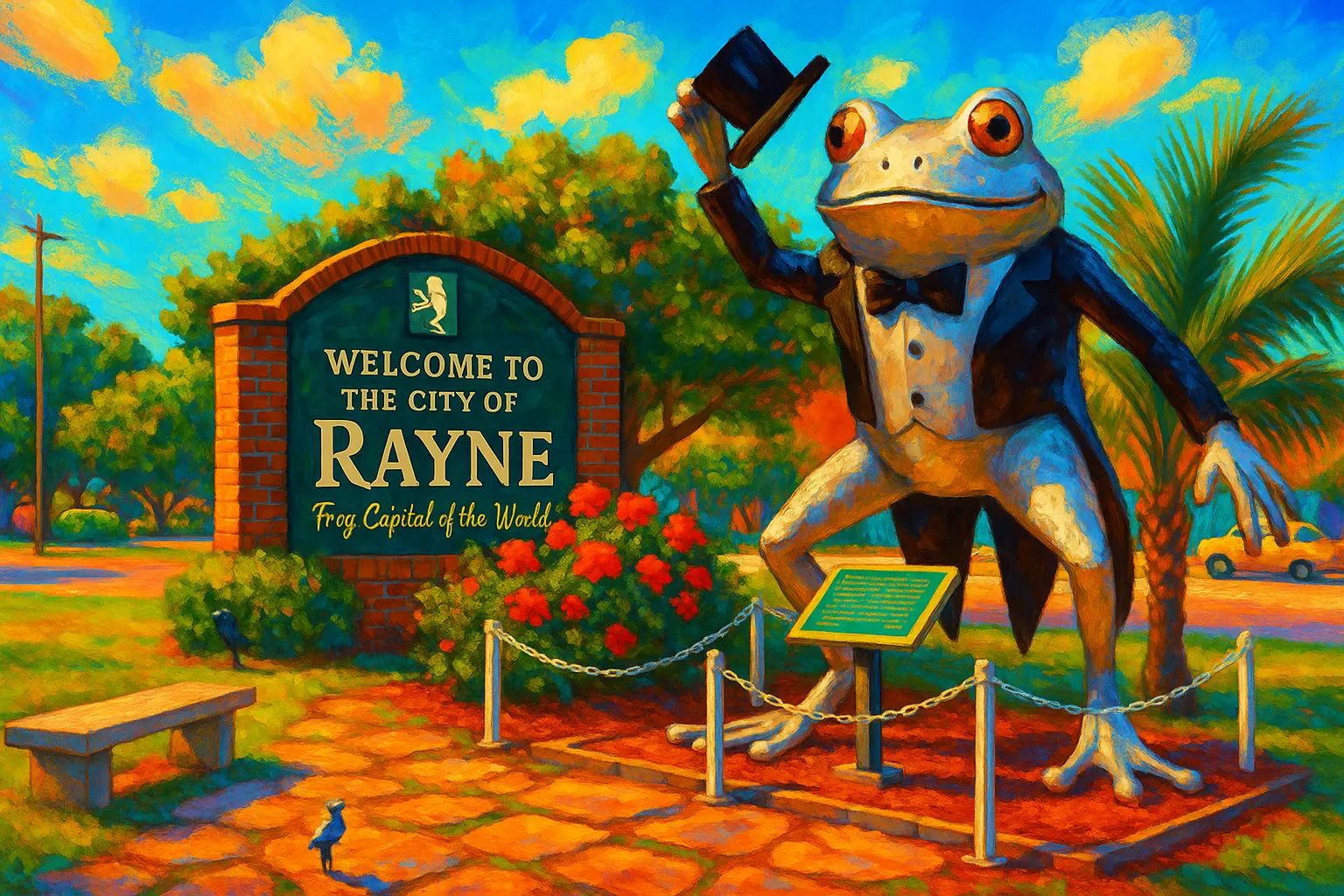 Welcome To The City Of Rayne Frog Capital Of The World
